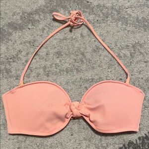 Aerie peach knot bandeau Bikini Top